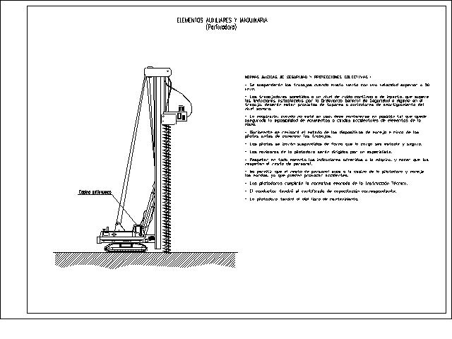 Perforadora pozos GRAFICOS CAD SEGURIDAD